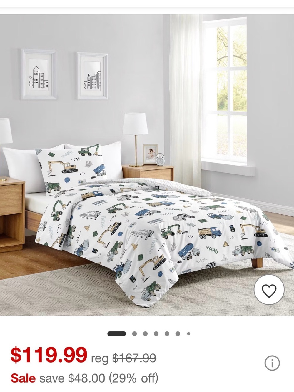 Sweet Jo Jo boys construction comforter